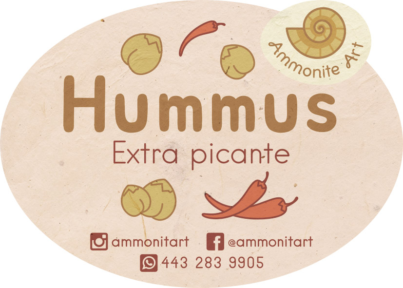 Ammonite hummus sticker extra